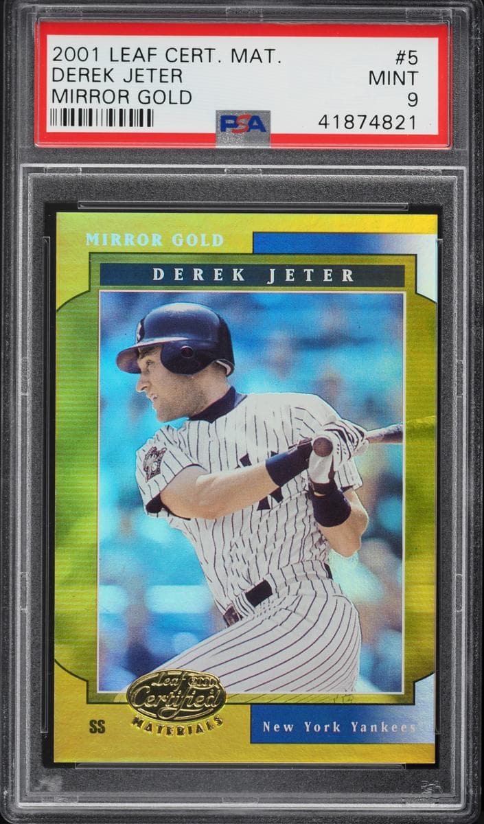 Derek Jeter 2001 leaf Leaf Certified Materials