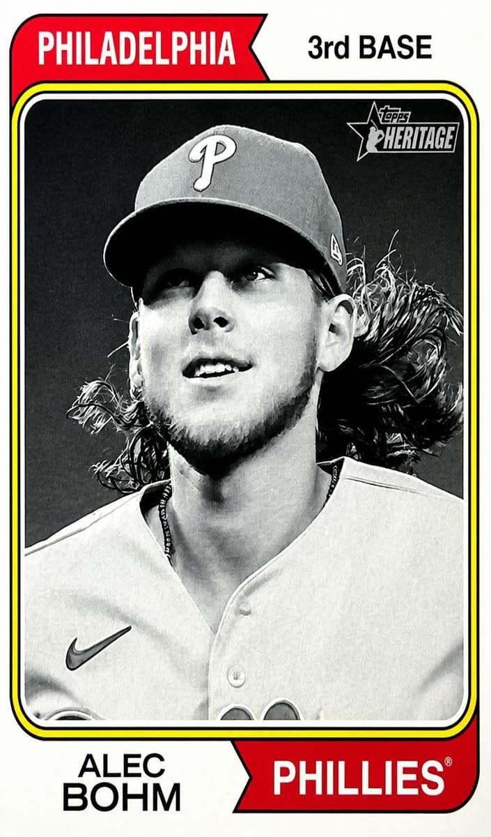 Alec Bohm 2023 topps Topps Heritage