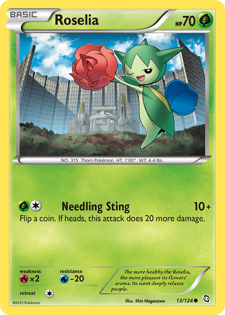Roselia 2012 Pokemon Dragons Exalted Reverse Holo