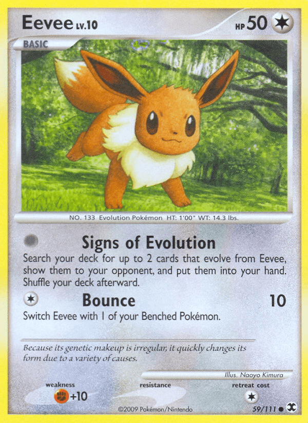 Eevee 2009 Pokemon Rising Rivals Reverse Holo