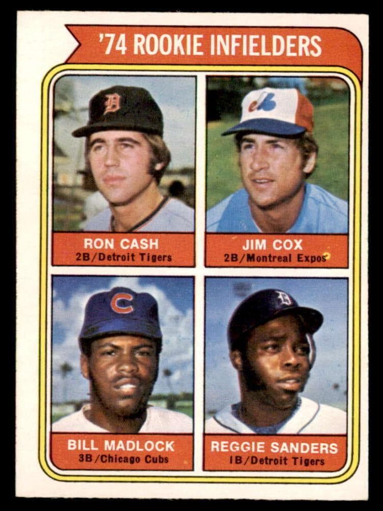 1974 Rookie Infielders (Ron Cash / Jim Cox / Bill Madlock / Reggie Sanders) #600