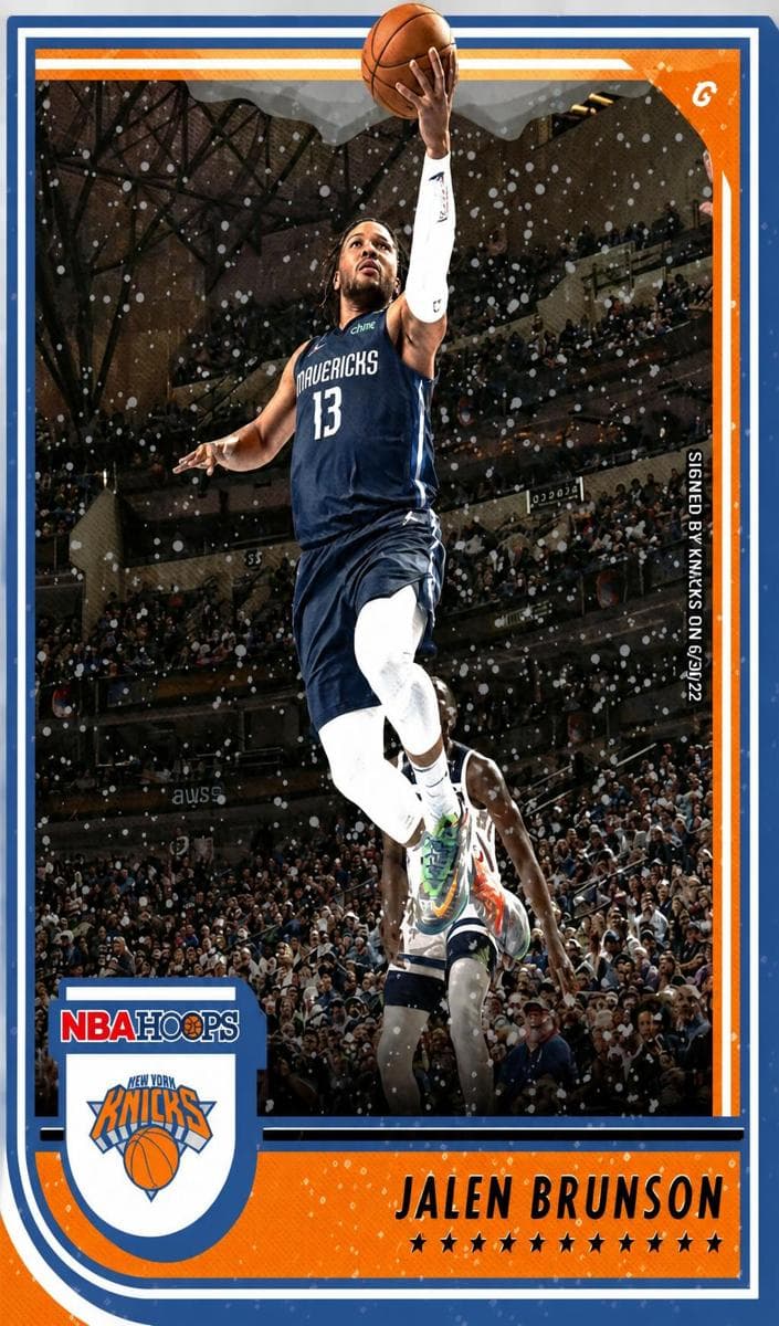 Jalen Brunson 2022 panini Hoops Winter