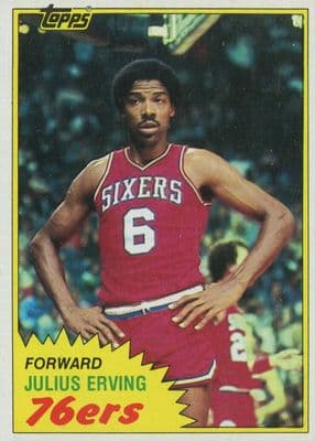 Julius Erving 1981 topps