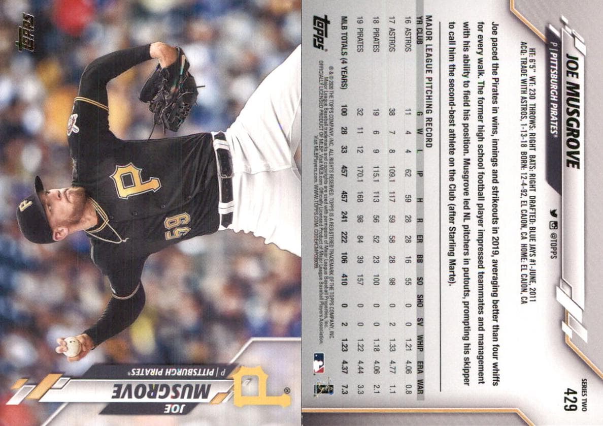 Joe Musgrove 2020 topps Topps