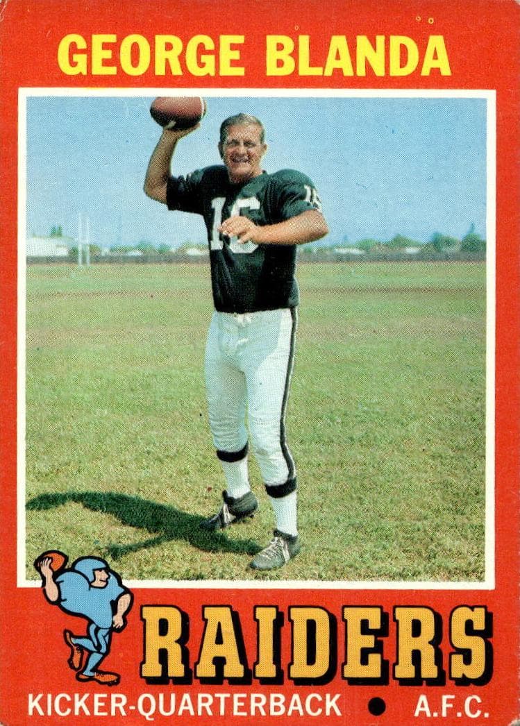 George Blanda 1971 topps Topps