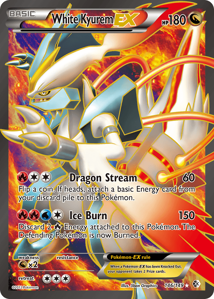 White Kyurem EX 2012 Pokemon