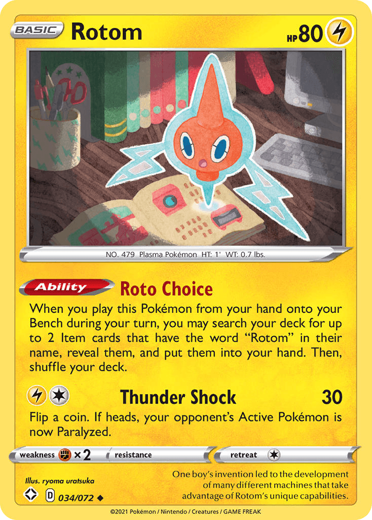 Rotom 2021 Pokemon Shining Fates Reverse Holo