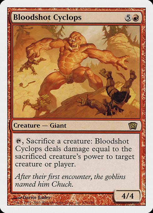 Bloodshot Cyclops 2003 Magic: The Gathering 8th Edition
