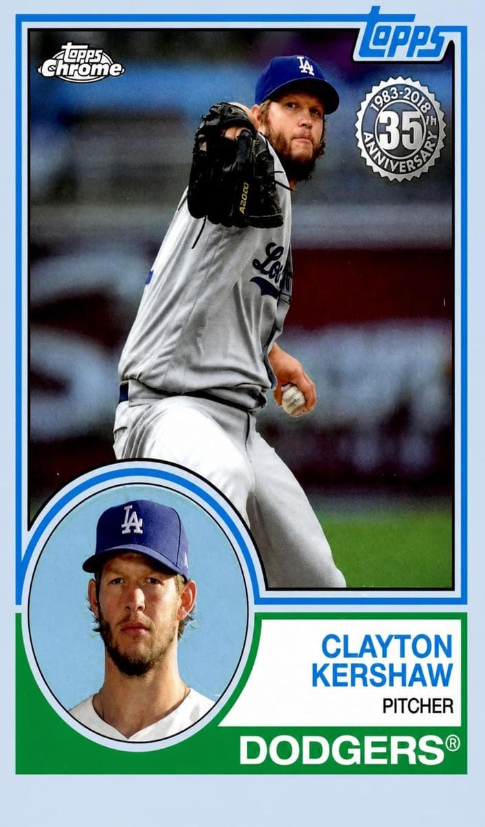 Clayton Kershaw 2018 topps Topps Chrome