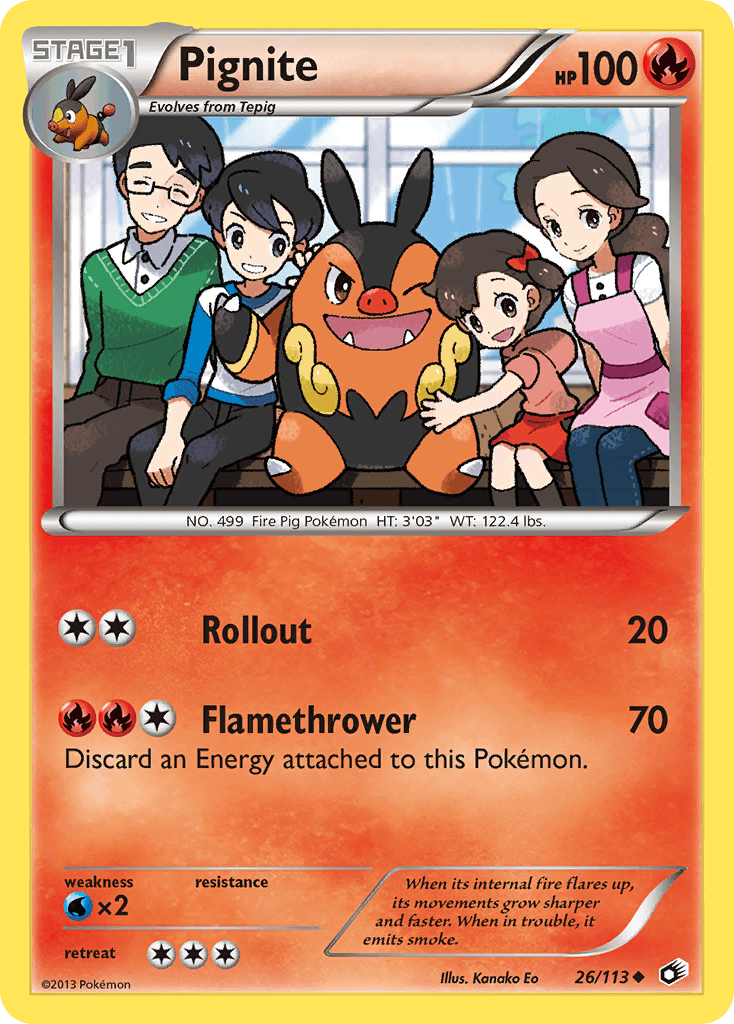 Pignite 2013 Pokemon Legendary Treasures