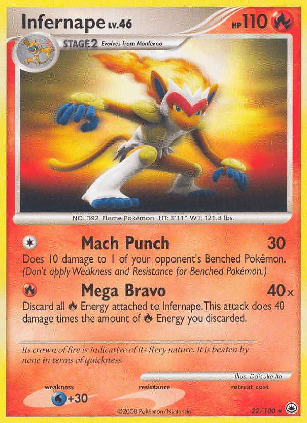 Infernape 2008 Pokemon Majestic Dawn Reverse Holo