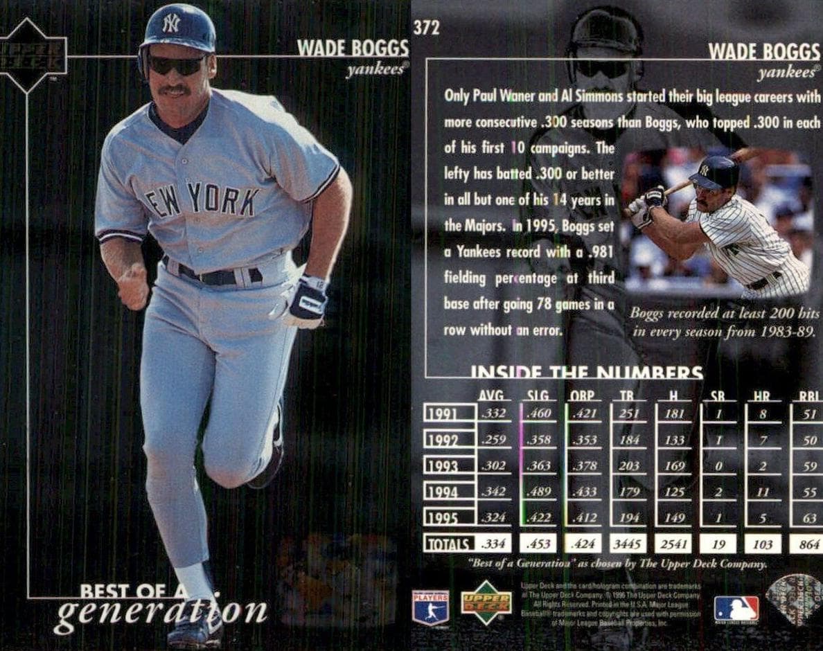 Wade Boggs 1996 upper-deck Upper Deck