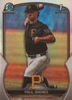 Paul Skenes 2023 bowman Bowman Draft Chrome - Refractor (1st) example 1