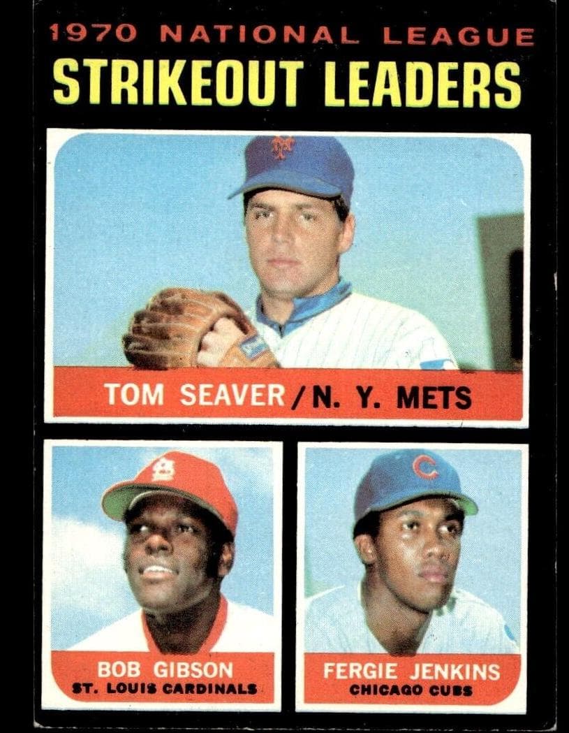 1970 National League Strikeout Leaders (Tom Seaver / Bob Gibson / Fergie Jenkins) #72