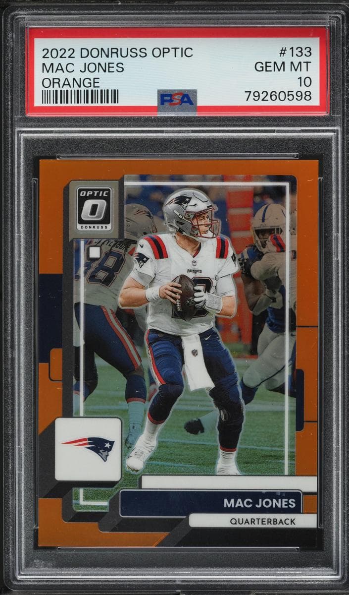 Mac Jones 2022 panini Donruss Optic