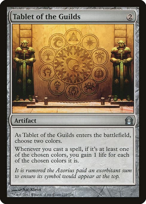 Tablet of the Guilds 2012 Magic: The Gathering Return to Ravnica