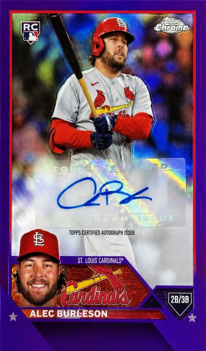 Alec Burleson 2023 topps Topps Chrome Update