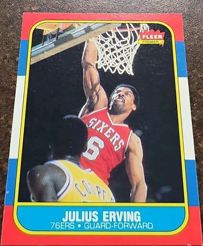 Julius Erving Philadelphia 1986 Fleer 1986 Fleer