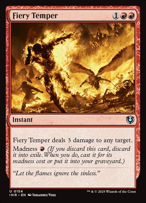Fiery Temper 2019 Magic: The Gathering Commander 2019