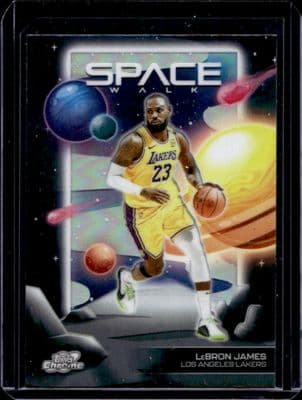 LeBron James 2025 topps Topps Chrome Cosmic Space Walk