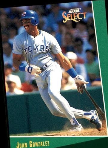 Juan Gonzalez 1993 panini Select
