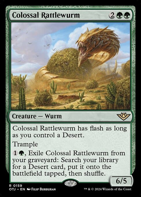 Colossal Rattlewurm 2024 Magic: The Gathering Outlaws of Thunder Junction