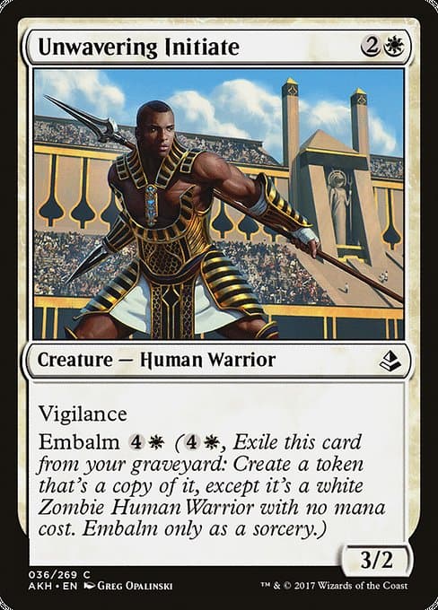 Unwavering Initiate 2017 Magic: The Gathering Amonkhet