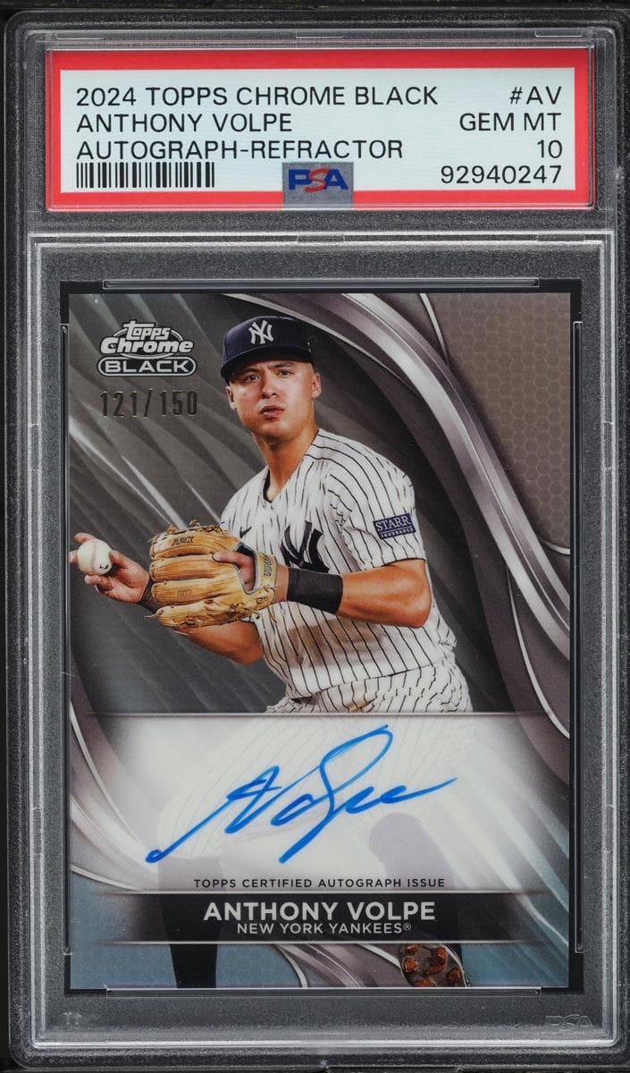 Anthony Volpe 2024 topps Topps Chrome Black