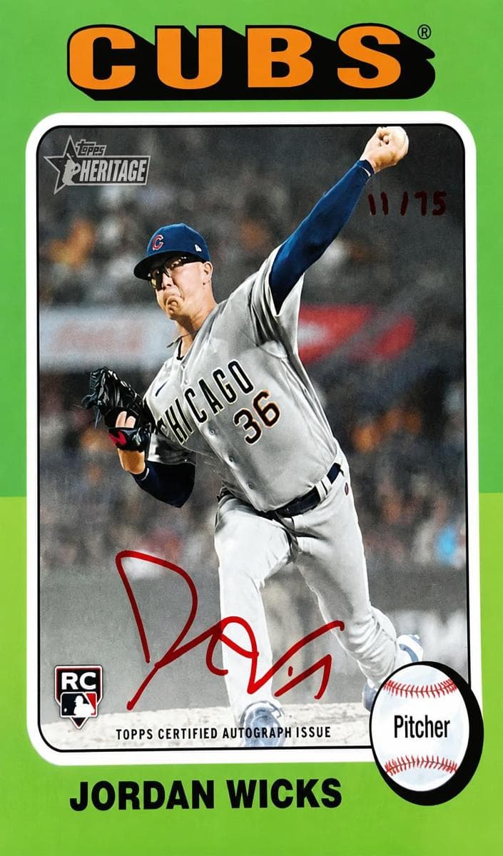 Jordan Wicks 2024 topps Topps Heritage