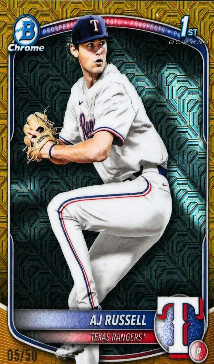 AJ Russell 2025 bowman Bowman Draft Chrome