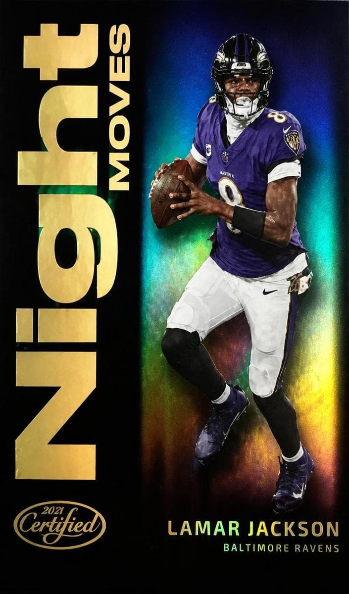 Lamar Jackson 2025 panini Certified Night Moves