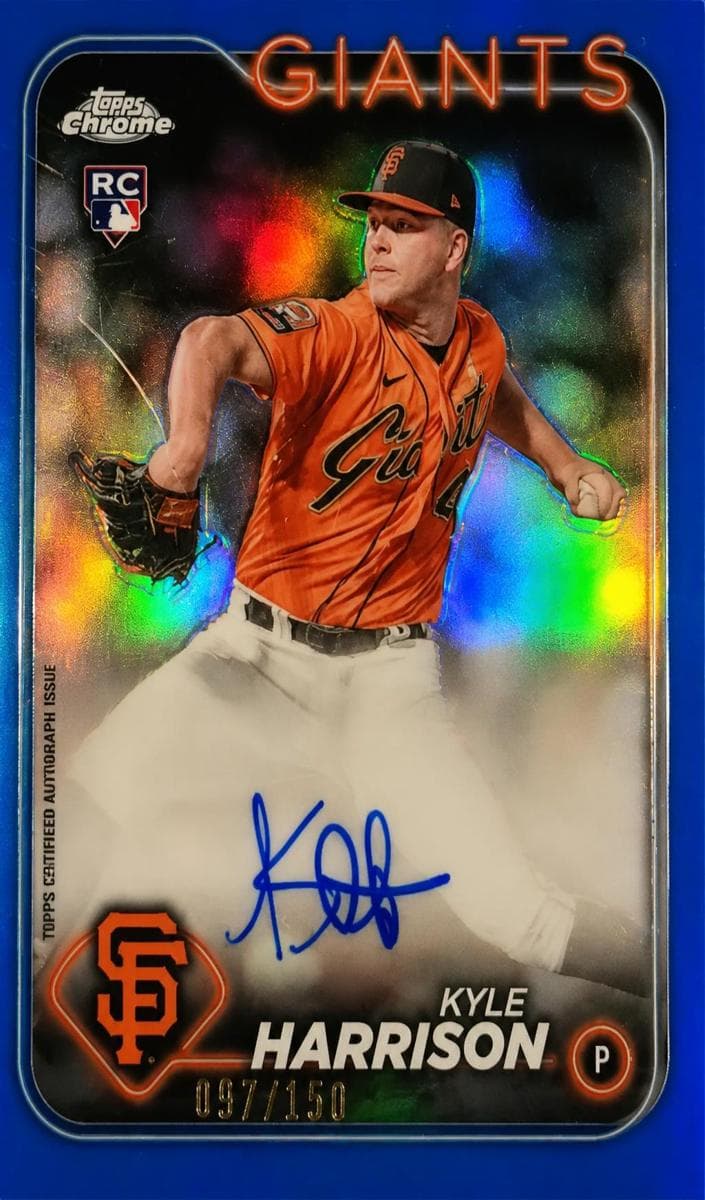Kyle Harrison 2024 Topps Chrome auto card