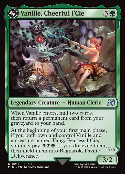 Vanille, Cheerful l'Cie 2025 Magic: The Gathering Final Fantasy Borderless