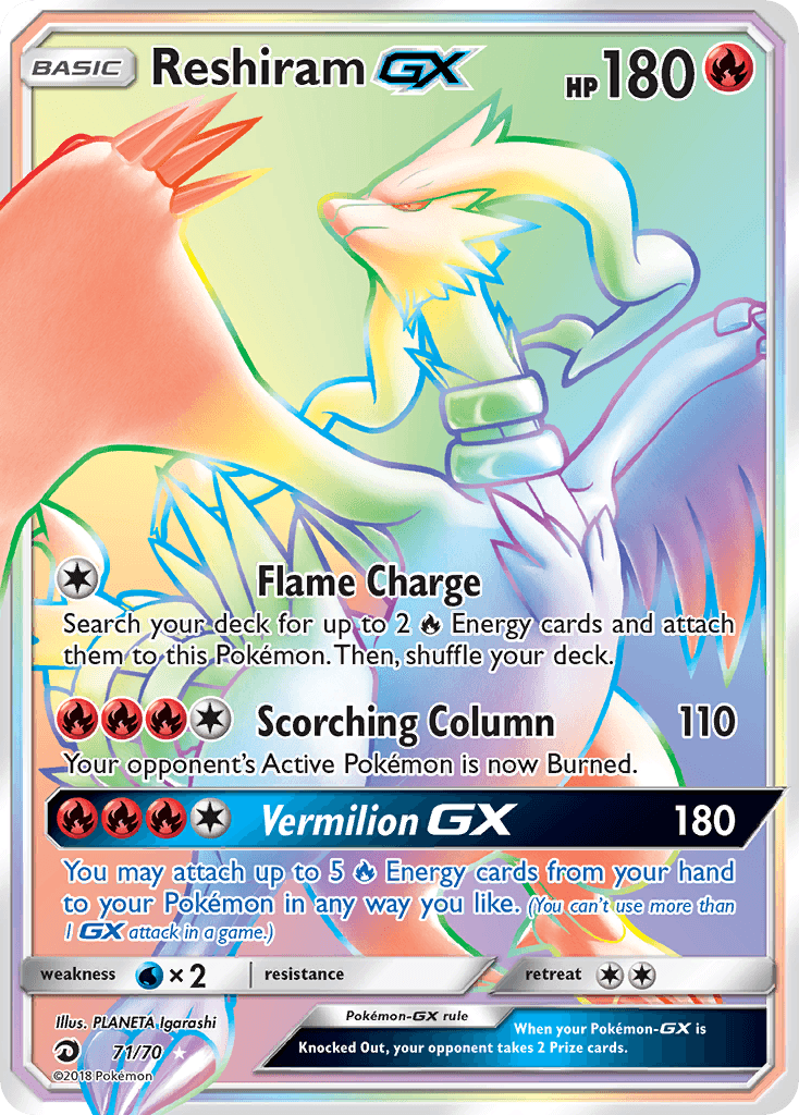 Reshiram GX 2018 Pokemon