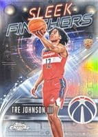 Tre Johnson III 2025 topps Topps Chrome Sleek Finishers - Orange Geometric Refractor