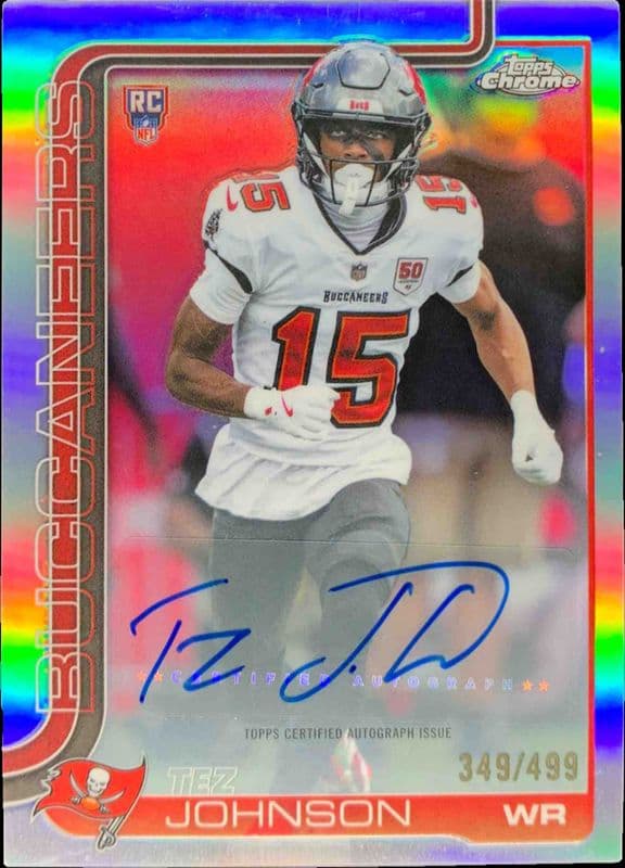 Tez Johnson 2025 topps Topps Chrome Rookie Autographs