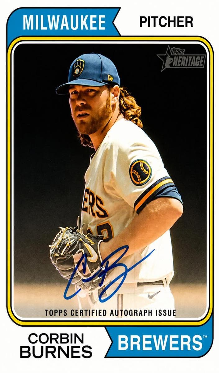 Corbin Burnes 2023 topps Topps Heritage