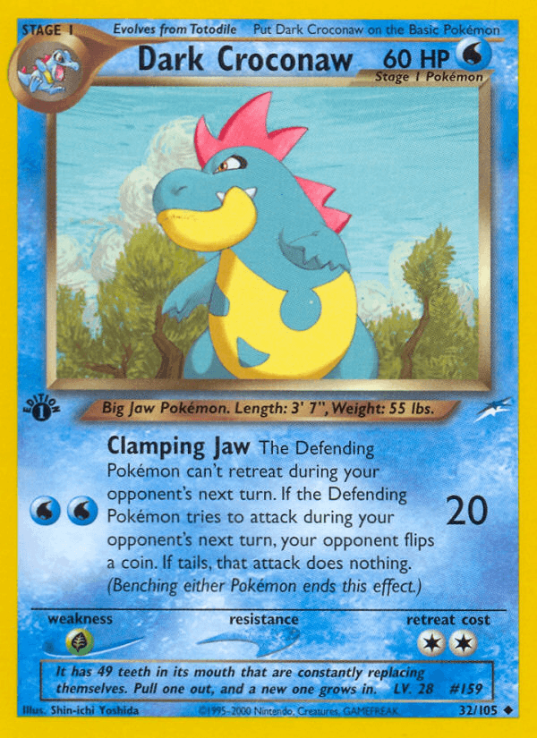 Dark Croconaw 2002 Pokemon Neo Destiny