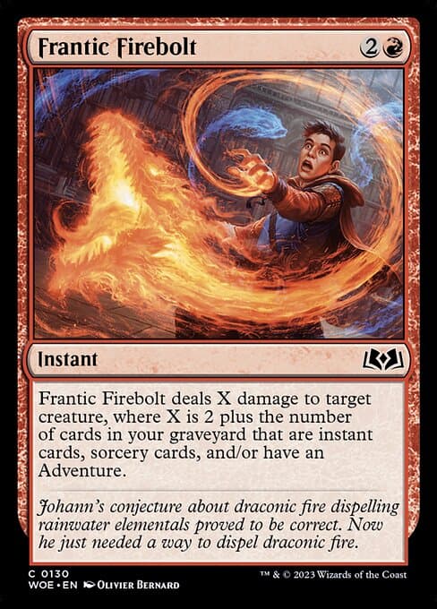 Frantic Firebolt 2023 Magic: The Gathering Wilds of Eldraine