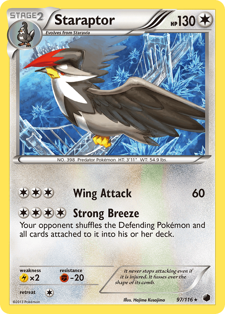 Staraptor 2013 Pokemon Plasma Freeze Reverse Holo