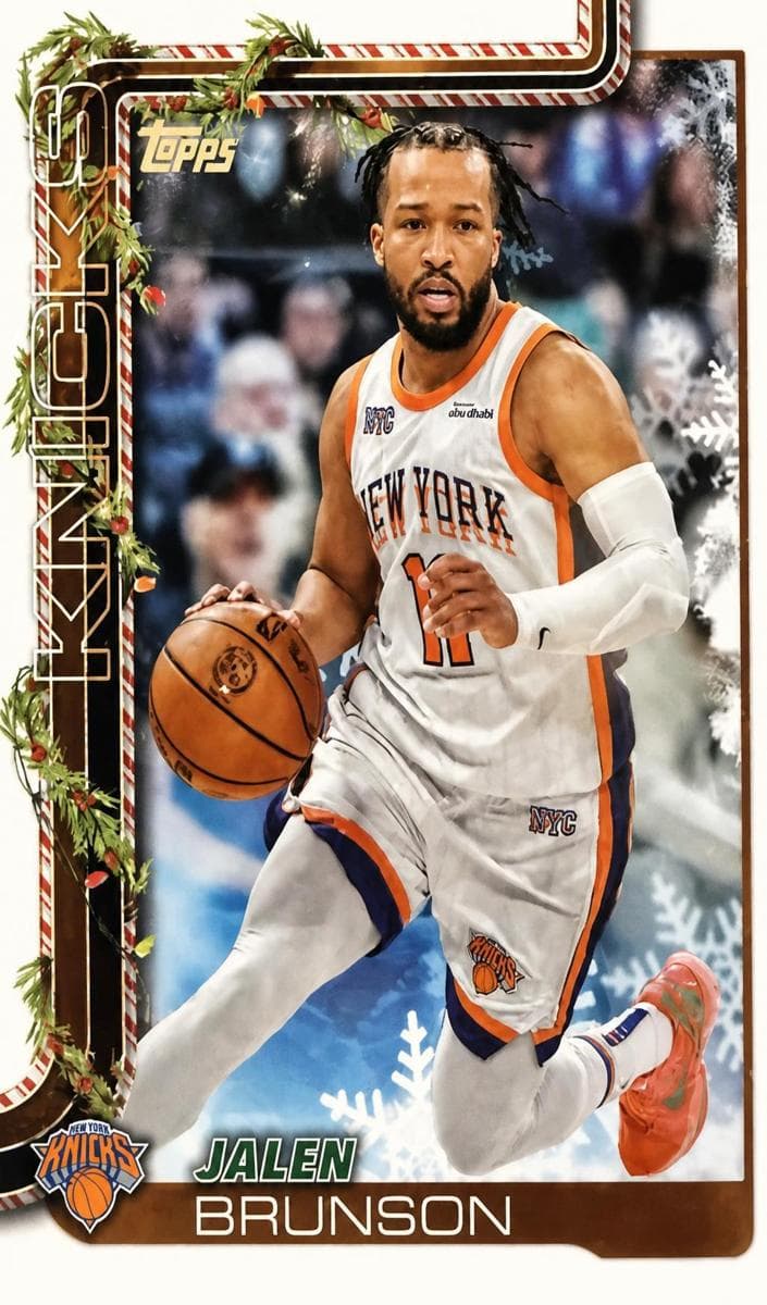 Jalen Brunson 2025 topps Topps Holiday