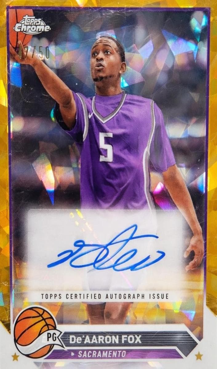 De'Aaron Fox 2023 topps Topps Chrome