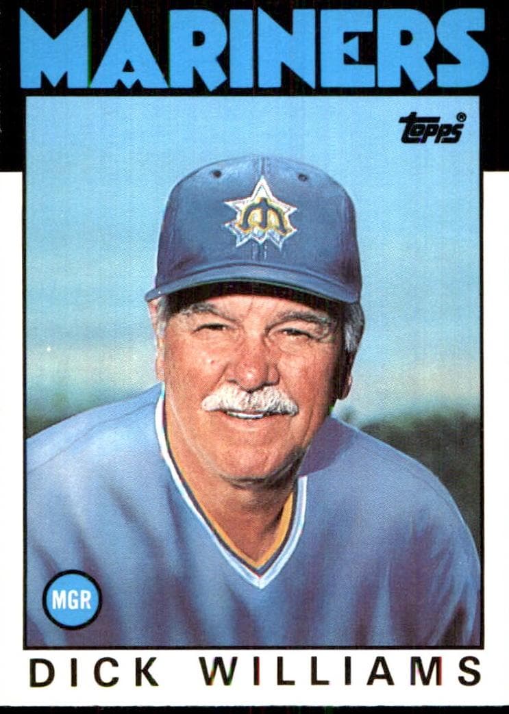 Dick Williams 1986 topps Topps Traded