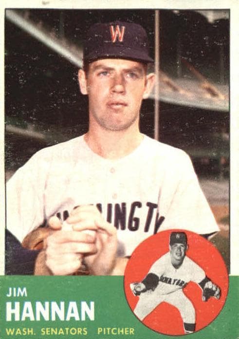 Jim Hannan 1963 topps Topps