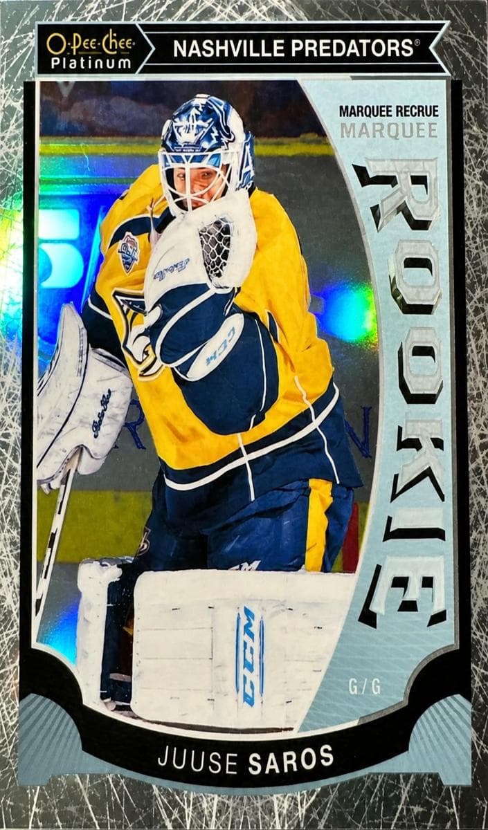 Juuse Saros 2015 topps O-Pee-Chee Platinum