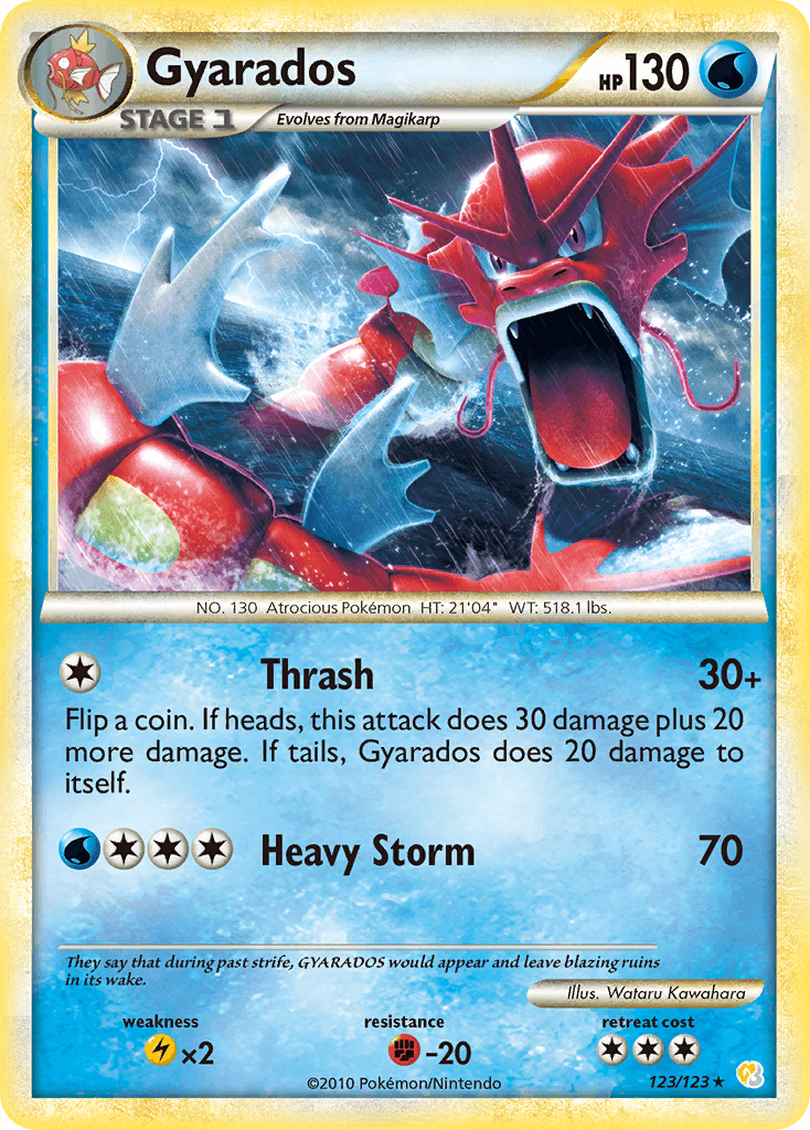 Gyarados 2010 Pokemon HeartGold & SoulSilver Reverse Holo