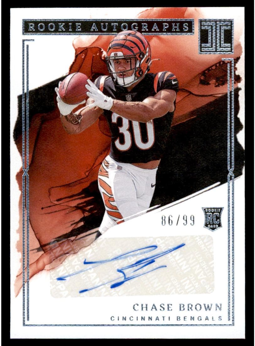 Chase Brown 2023 panini Impeccable Rookie Autographs