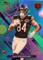 Colston Loveland 2025 topps Topps Finest Common - Sky Blue Refractor