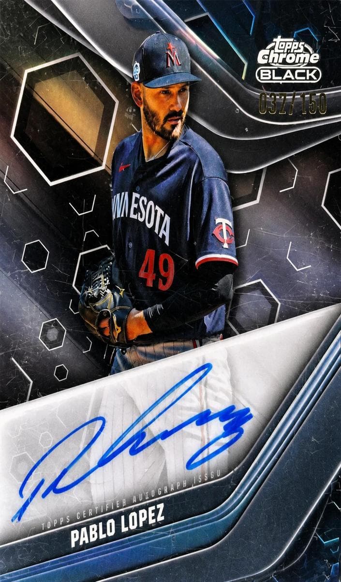 Pablo López 2023 topps Topps Chrome Black