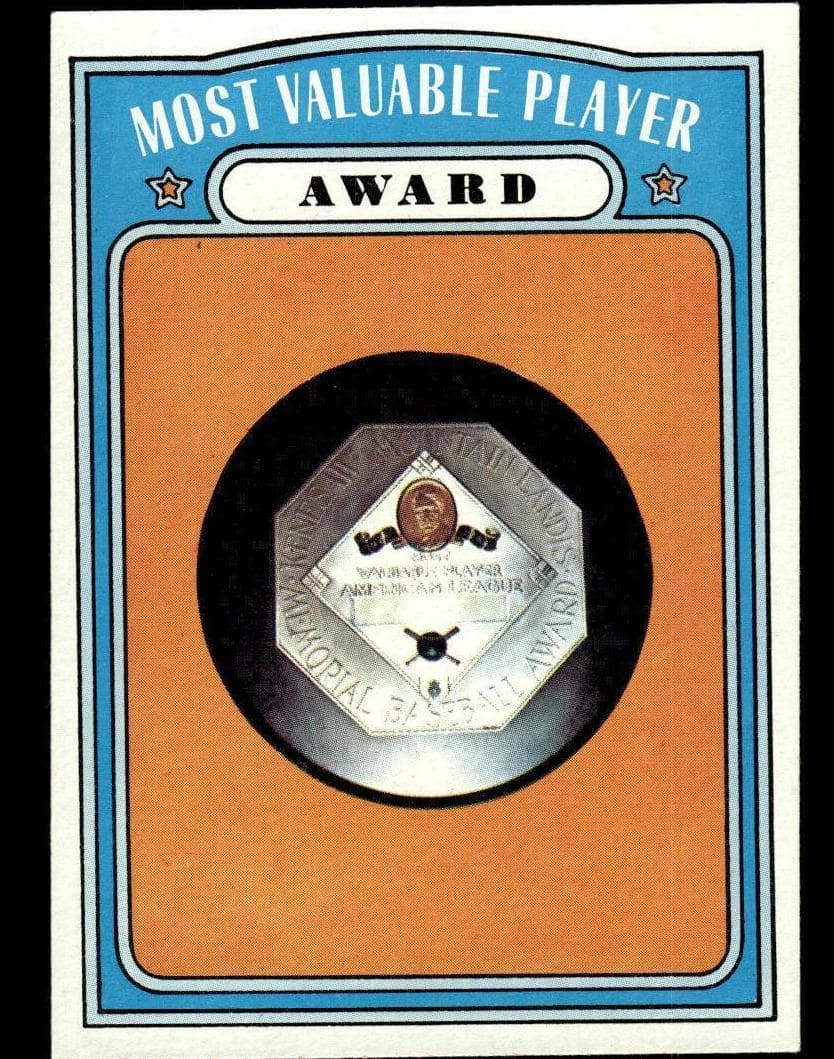 Most Valuable Player Award 1972 topps Topps